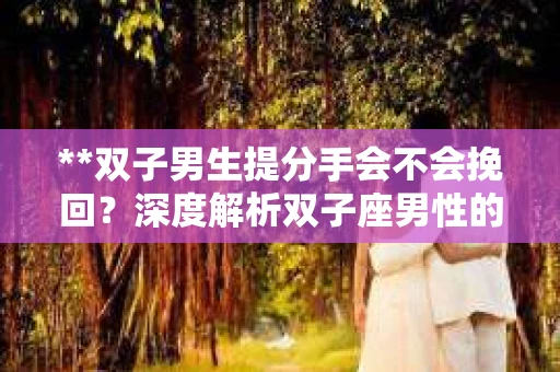 **双子男生提分手会不会挽回？深度解析双子座男性的情感决策**