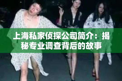 上海私家侦探公司简介：揭秘专业调查背后的故事