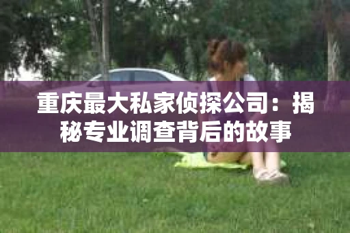 重庆最大私家侦探公司：揭秘专业调查背后的故事