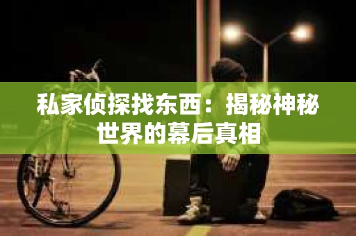 私家侦探找东西：揭秘神秘世界的幕后真相