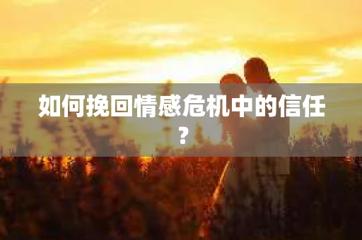 如何挽回情感危机中的信任？