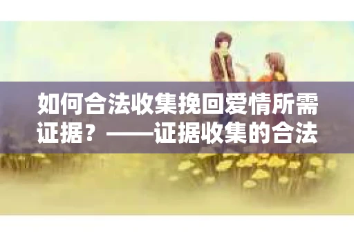 如何合法收集挽回爱情所需证据？——证据收集的合法有效方法论